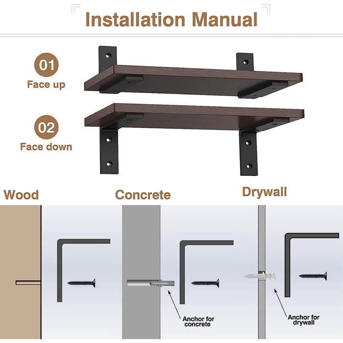 17 Stories Iron Shelf Brackets Wayfair